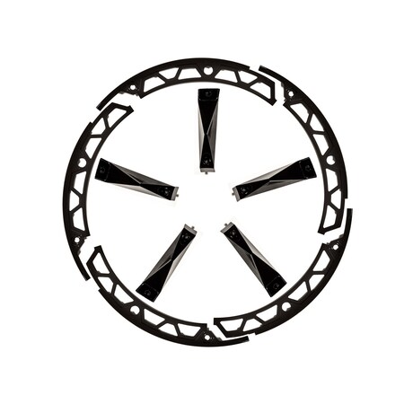 Grid Wheels Fits GD04 Series 17 x 9 Size Rims Black Plastic Set Of 5 Equips One Wheel With Screws 4A17090BIN